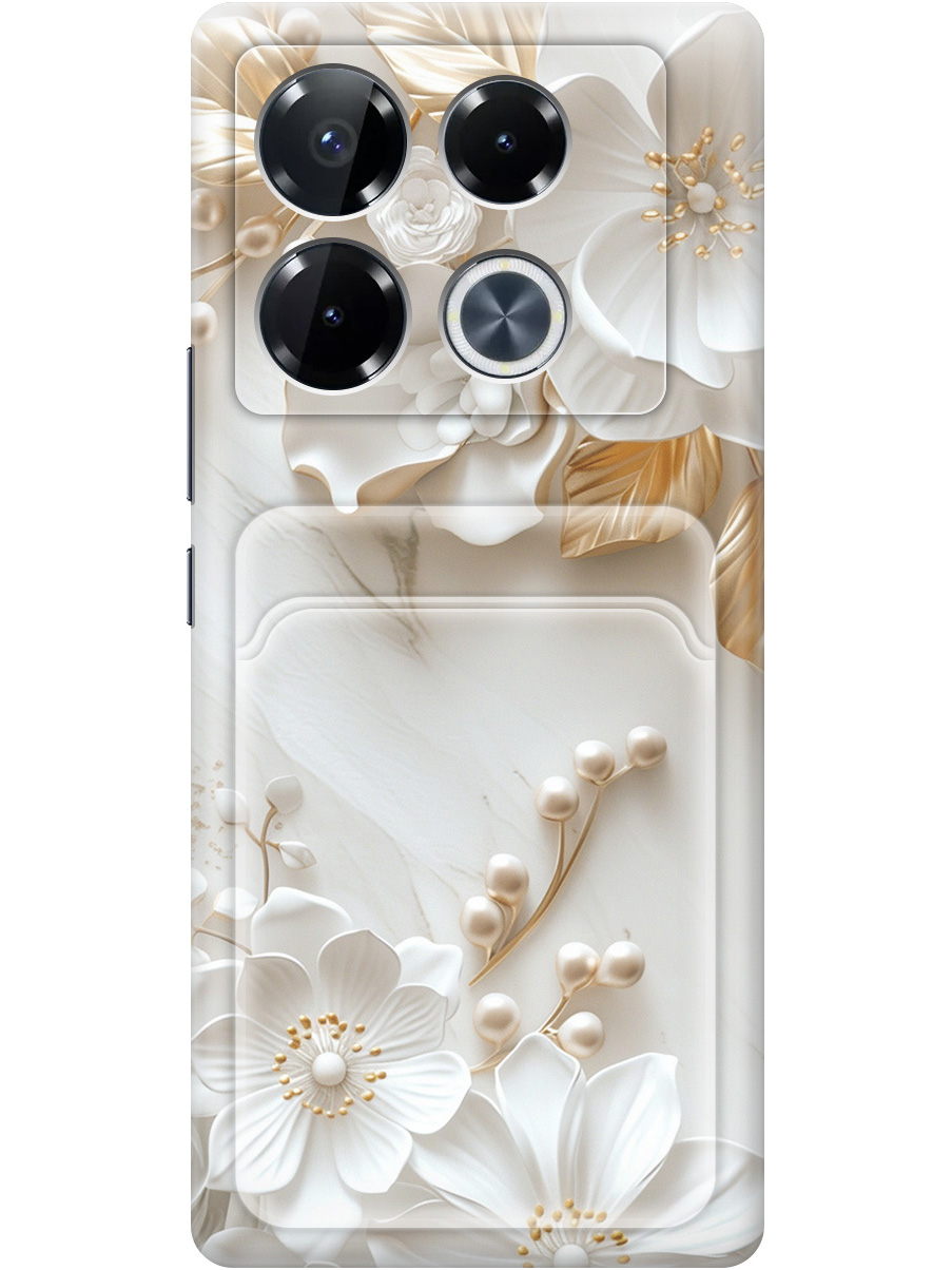 

Силиконовый чехол на Infinix Note 40 Pro / 40 Pro 5g / 40 Pro+ 5g с принтом 819667, Золотистый;белый;прозрачный, 782627023