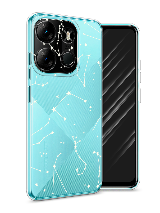 

Чехол Awog на Tecno Pop 7 Pro "Созвездия", Прозрачный;серый;бежевый, 303450-1
