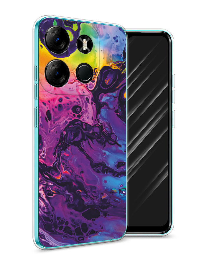 

Чехол Awog на Tecno Pop 7 Pro "ACID fluid", Бордовый, 303450-1