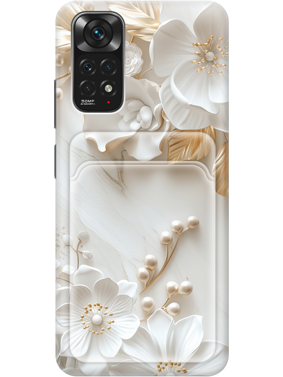 

Силиконовый чехол на Xiaomi Redmi Note 11 / Note 11S с принтом с карманом для карты 819661, Золотистый;белый;прозрачный, 735250223