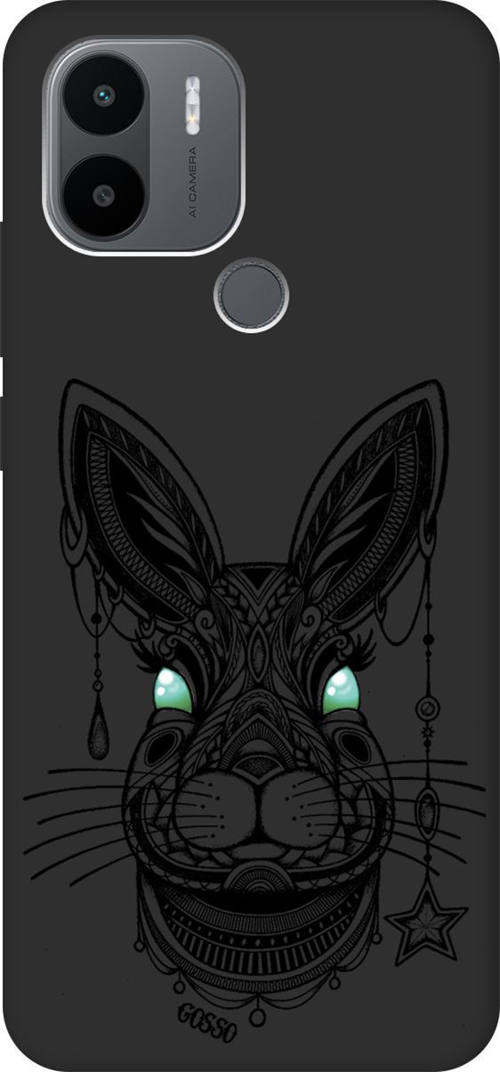

Чехол на Xiaomi Redmi A1+ с 3D принтом "Grand Rabbit" черный, Черный;голубой, 158138