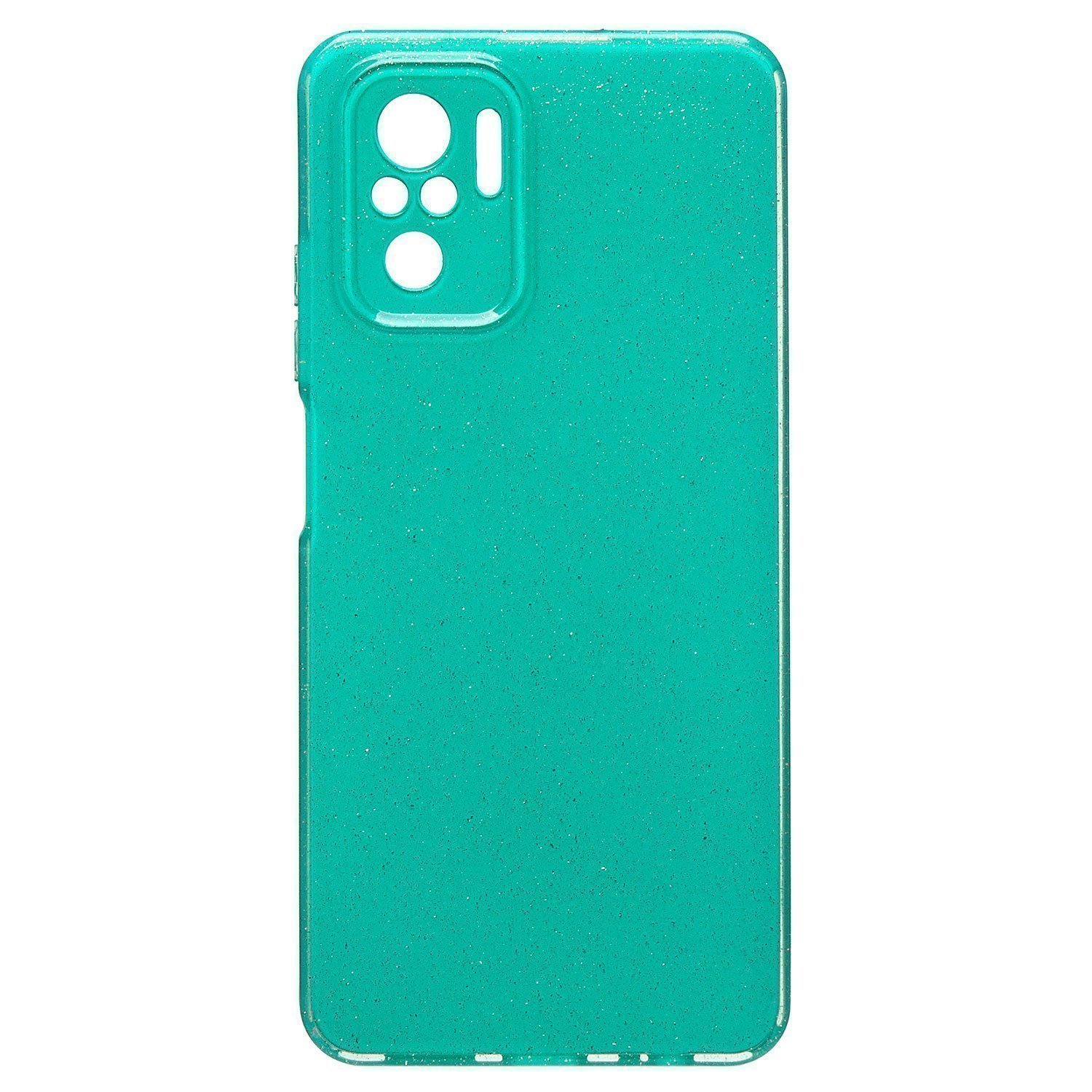 

Чехол Xiaomi Redmi Note 10 (M2101K7AG), 10S (M2101K7BL) силиконовый с блестками, Бирюзовый