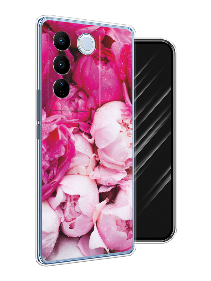

Чехол Awog на Vivo V27/V27 Pro "Пионы розово-белые", Белый;розовый, 268550-1