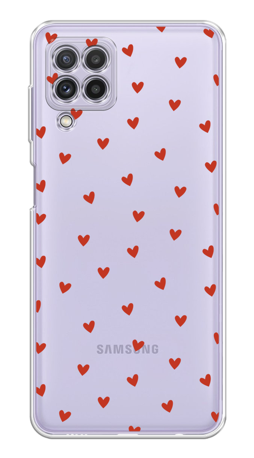 

Чехол на Samsung Galaxy A22/M22/M32 "Red hearts", Красный;прозрачный, 2103450-1