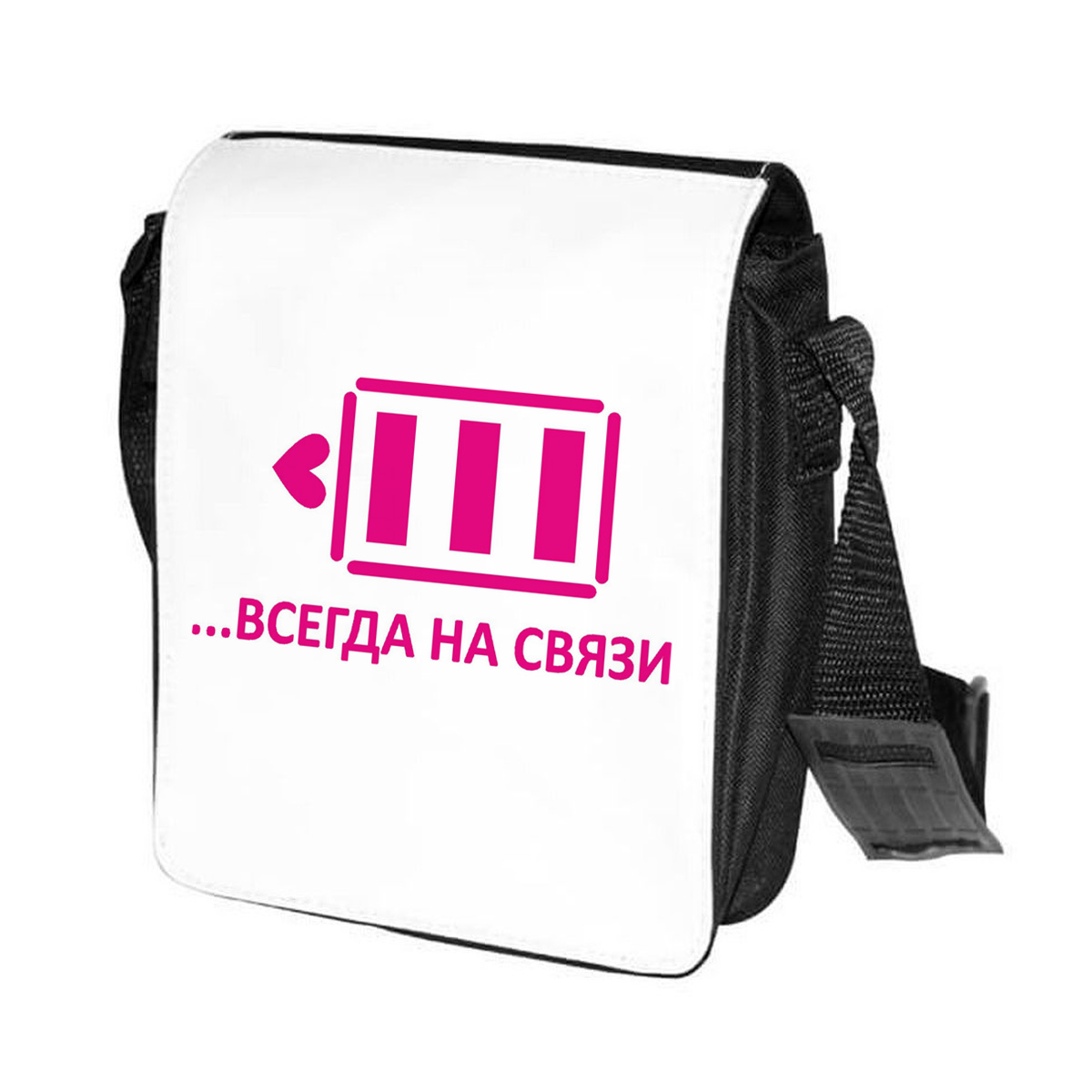 

Сумка унисекс CoolPodarok CN0114092 черно-белый, Черный;белый, CN0114092