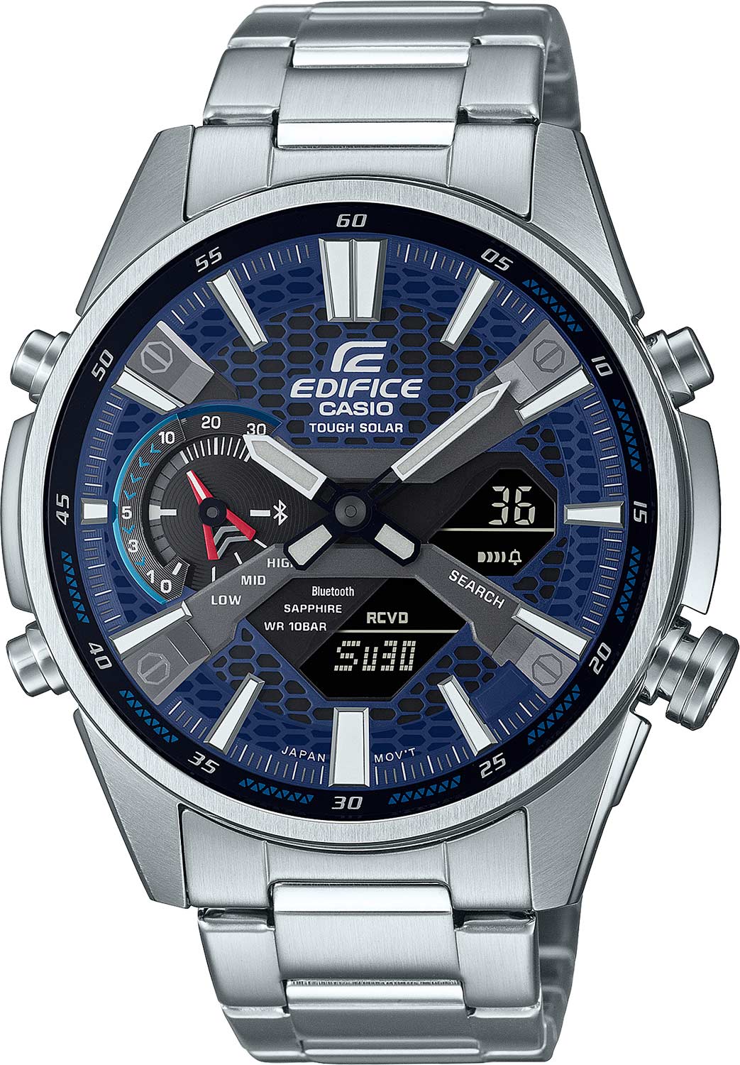 Наручные часы мужские Casio ECB-S100D-2AEF серебристые