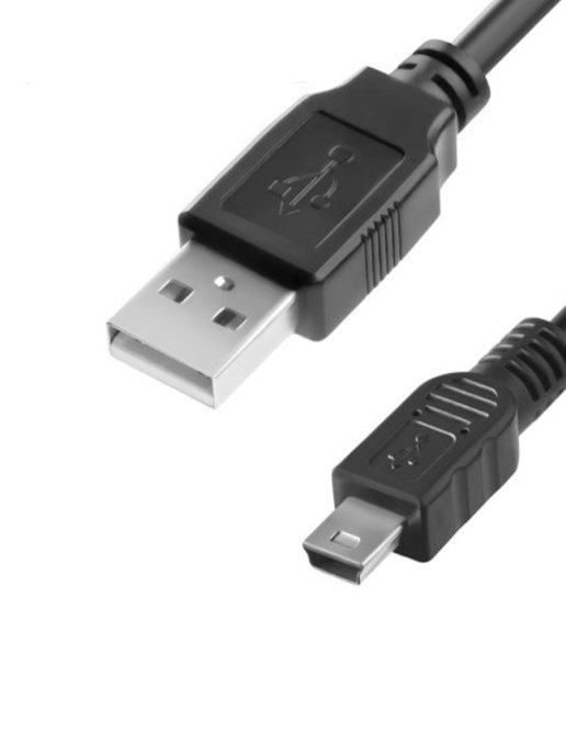 фото Кабель usb - mini-usb 0.5 м. black nobrand