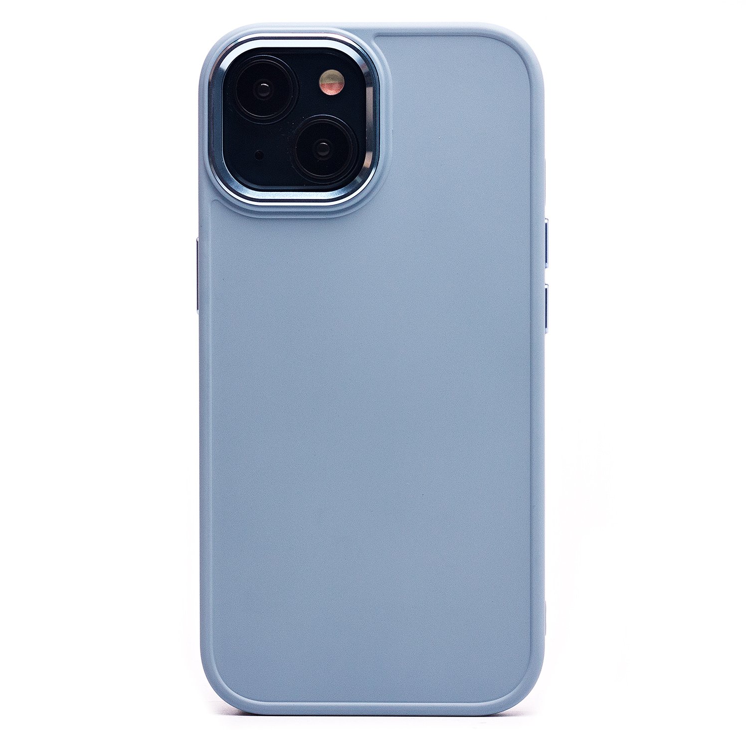 

Чехол iPhone 15 силиконовый матовый №6 <серый>
