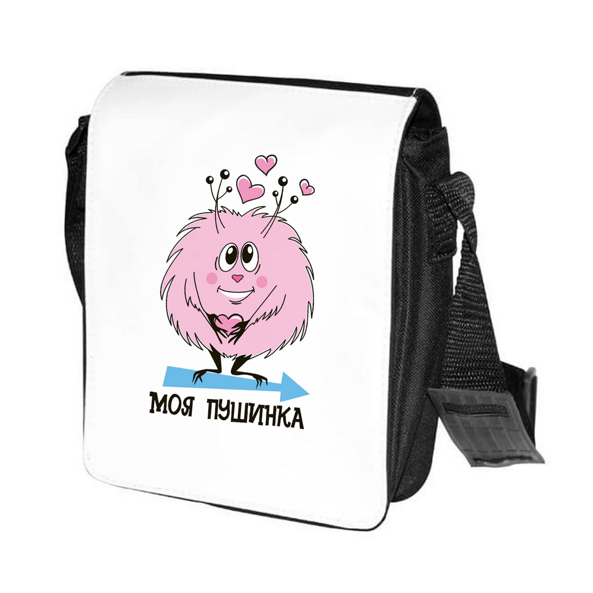 

Сумка унисекс CoolPodarok CN0113990 черно-белый, Черный;белый, CN0113990