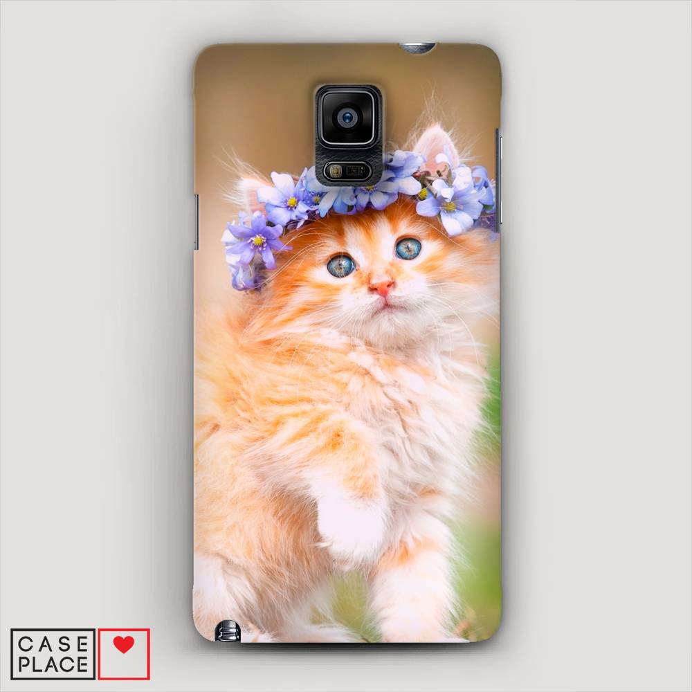 

Чехол Awog "Рыжий кот в венке" для Samsung Galaxy Note 4, 23420-1