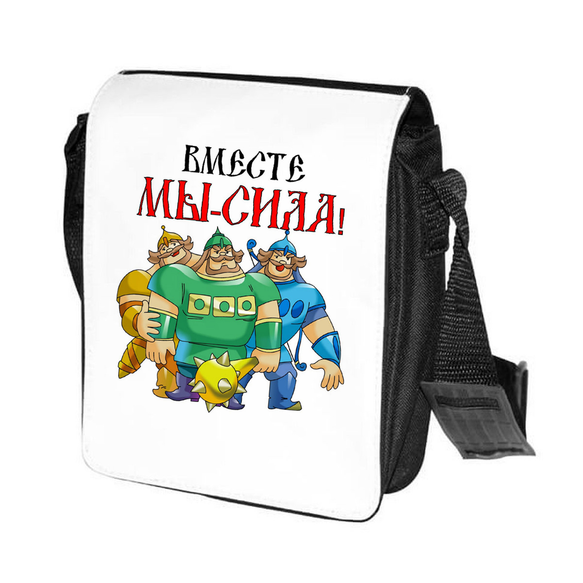 

Сумка унисекс CoolPodarok CN0113343 черно-белый, Черный;белый, CN0113343