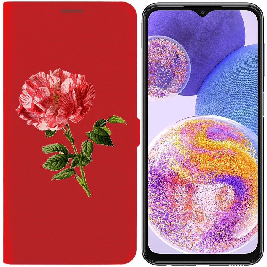 Чехол-книжка Eco Book для Samsung Galaxy A23 (A235) Рисованная роза