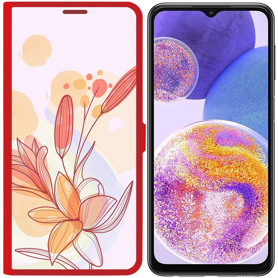 

Чехол-книжка Eco Book для Samsung Galaxy A23 (A235) Фантазия, Красный