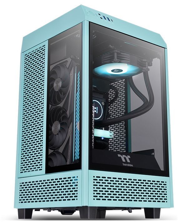 

Корпус компьютерный Thermaltake The Tower 100 Turquoise (CA-1R3-00SBWN-00) Turquoise, The Tower 100 Turquoise