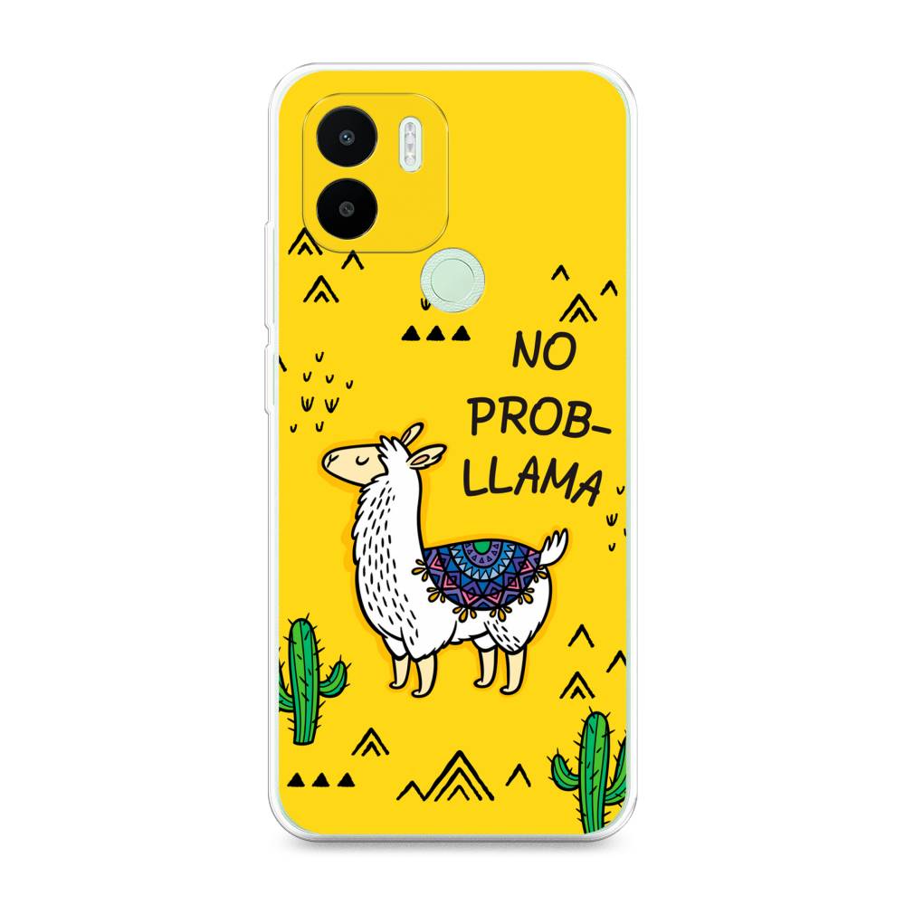 

Чехол Awog на Redmi A1 Plus / Редми A1 Плюс "No probLLama", Желтый;черный;синий
