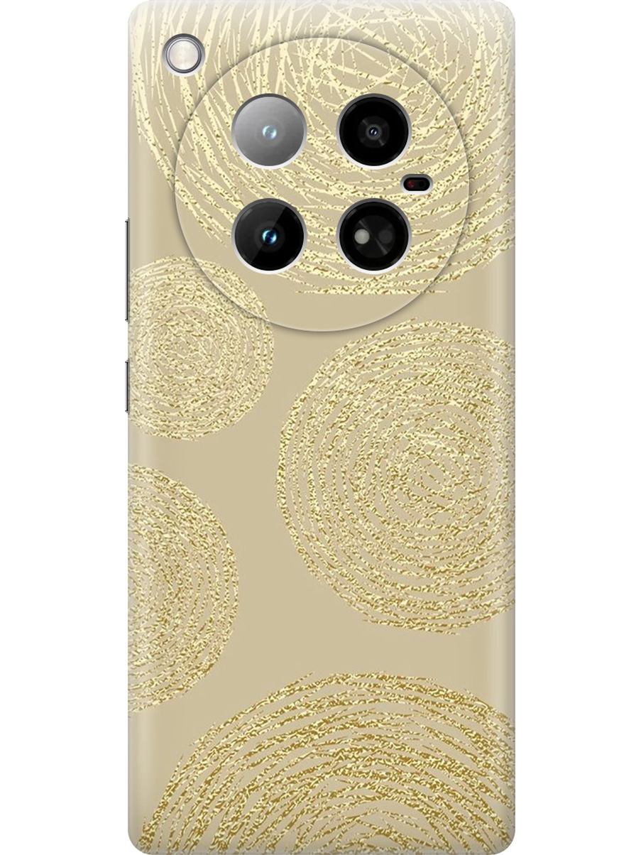 

Силиконовый чехол на Infinix Zero 40 4G с принтом "Золотые круги", Прозрачный;золотистый, 786722331