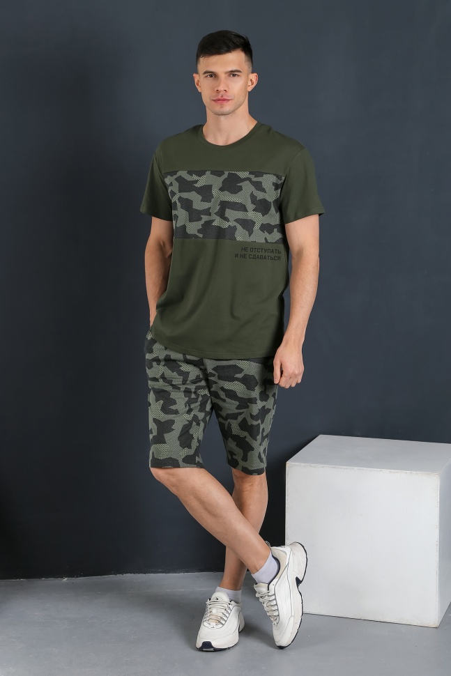 Комплект домашний мужской Виолетта Дозор-4 зеленый 52 RU