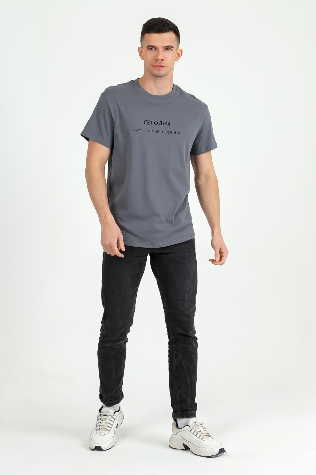 Футболка домашняя мужская Виолетта Хит-3 серая 48 RU