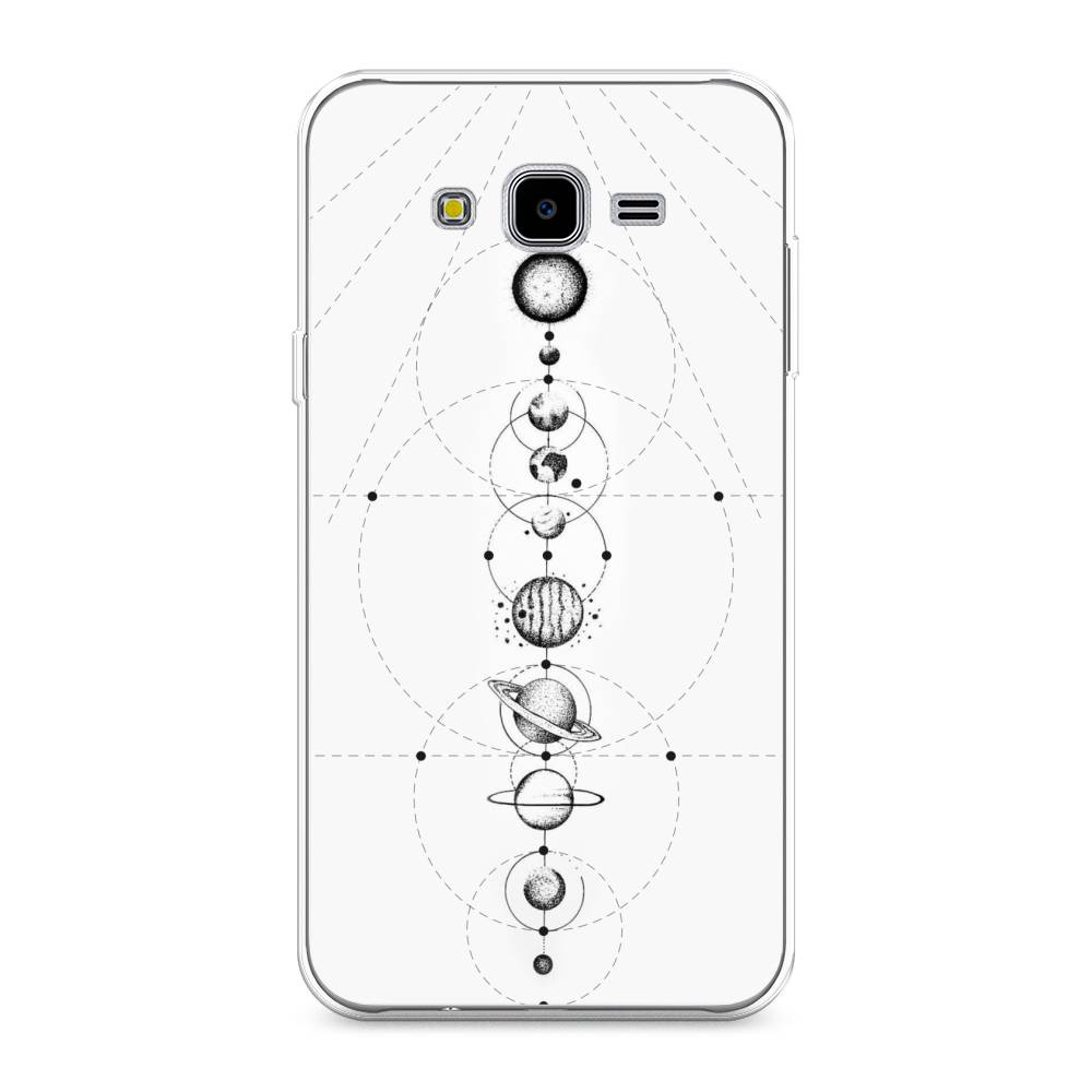 

Чехол на Samsung Galaxy J7 Neo "Парад планет", Серый, 25350-2