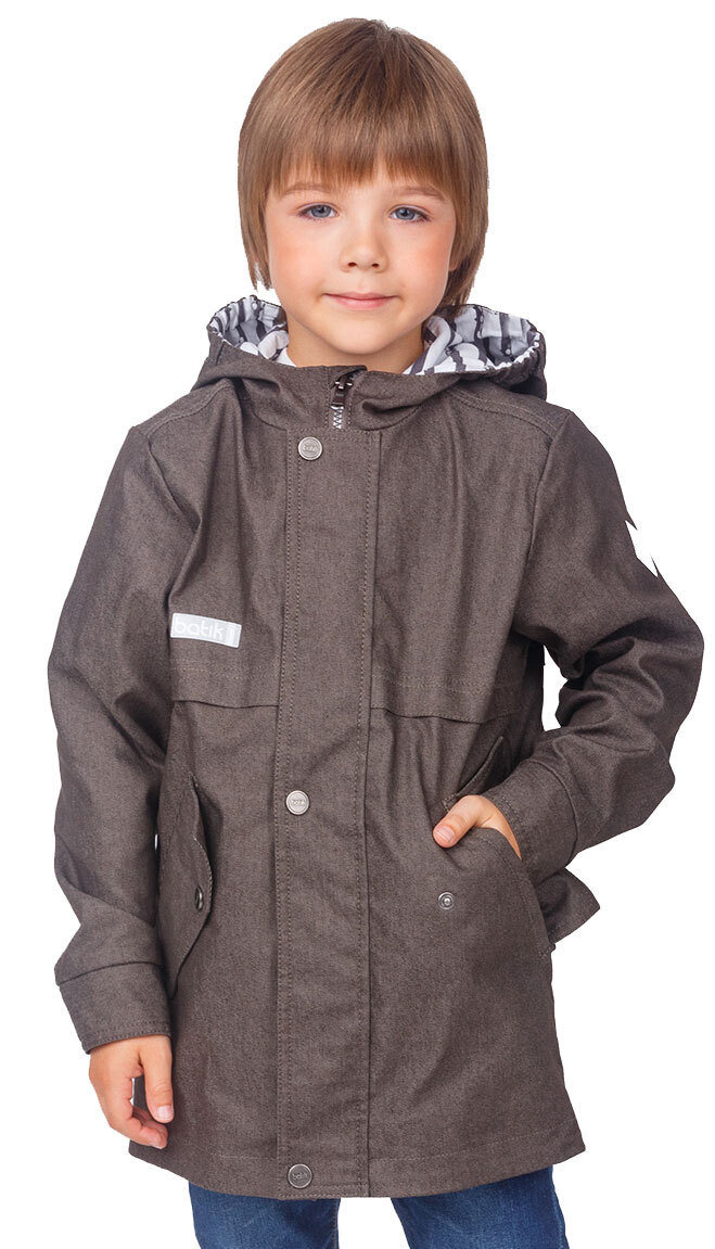 

Парка детская Batik 144-19в-2, темно-серый, 116, 144-19в-2