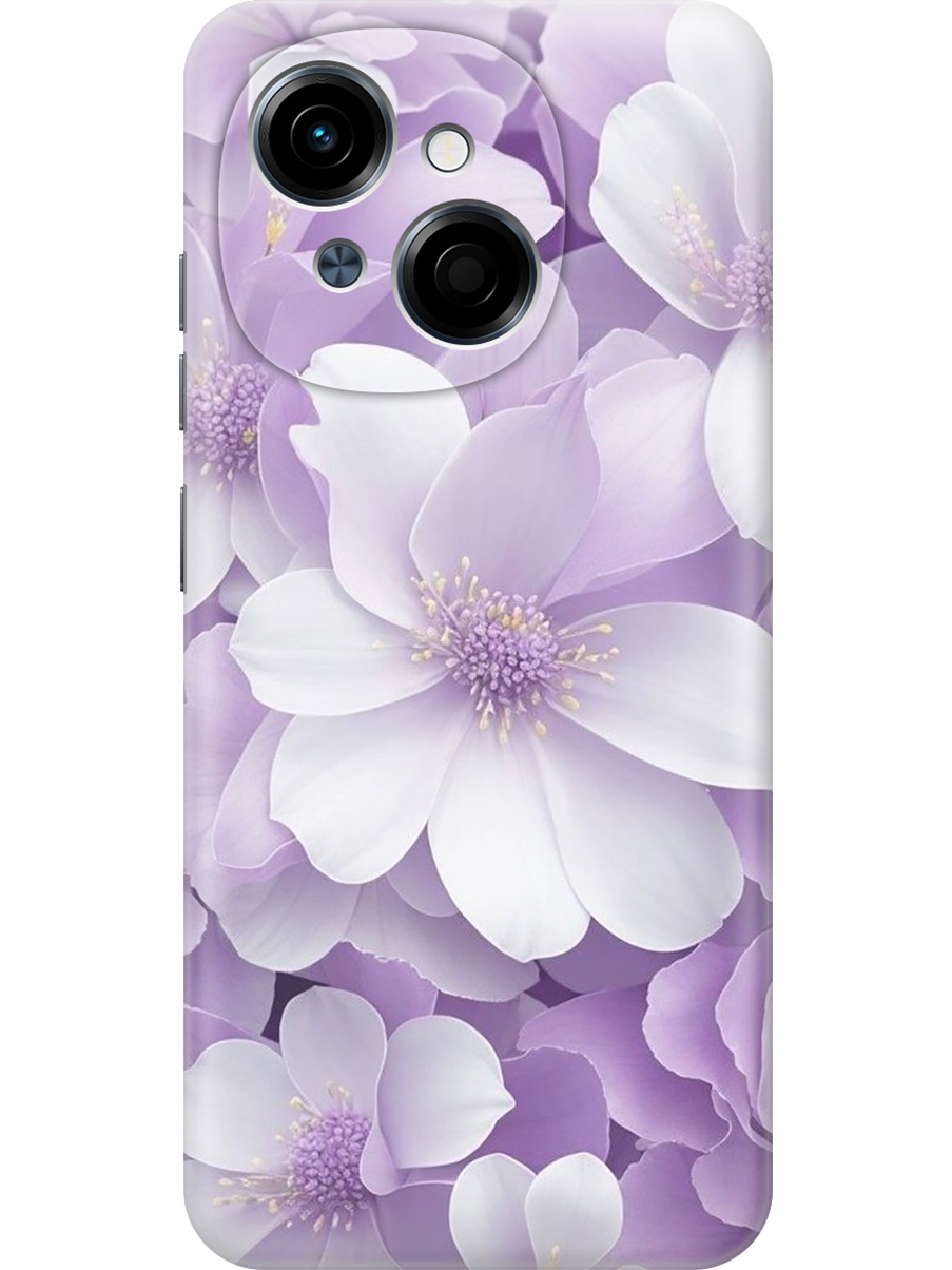 

Силиконовый чехол на Tecno Spark Go 1 / Pop 9 с принтом "Бело-фиолетовые цветы", Прозрачный;белый;фиолетовый, 786716921