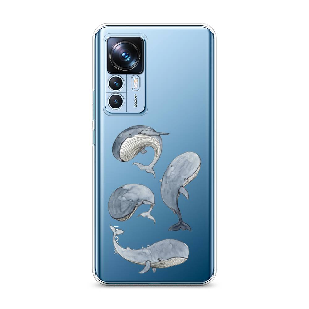 

Чехол Awog на Xiaomi 12T / Сяоми 12T "Киты", Белый;прозрачный;голубой