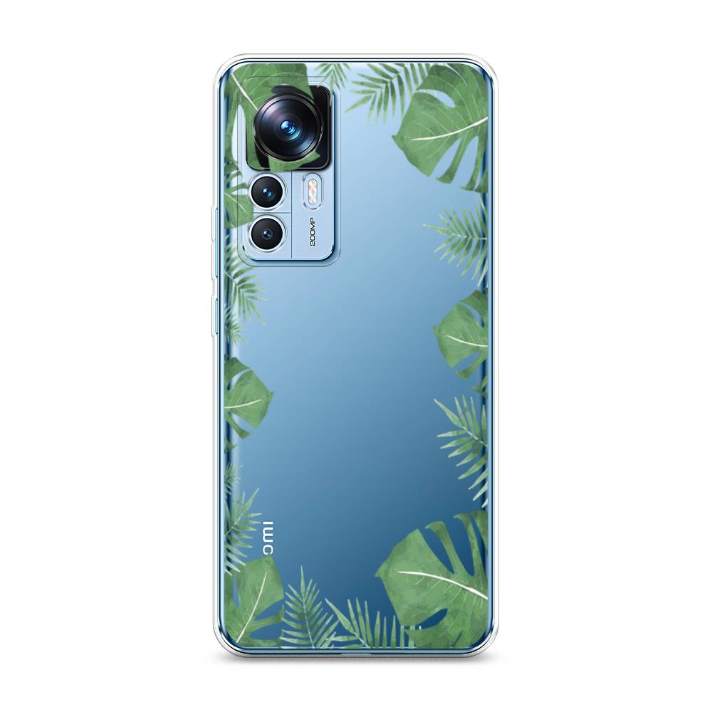 

Чехол Awog на Xiaomi 12T / Сяоми 12T "Листья папоротника рамка", Зеленый