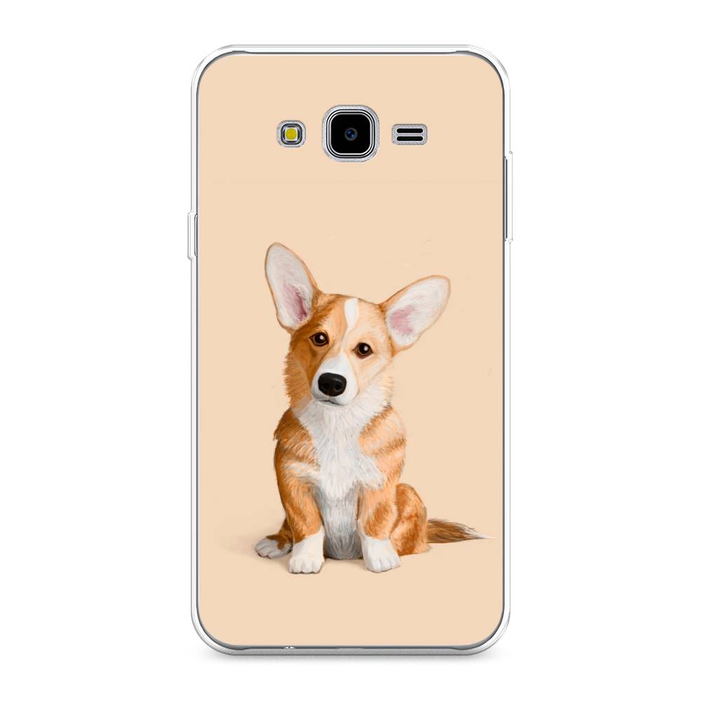 

Чехол на Samsung Galaxy J7 Neo "Грустный Корги", Коричневый;бежевый, 25350-1