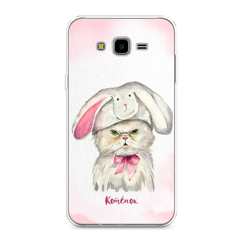 

Чехол на Samsung Galaxy J7 Neo "Мой котёнок", Розовый;серый, 25350-1