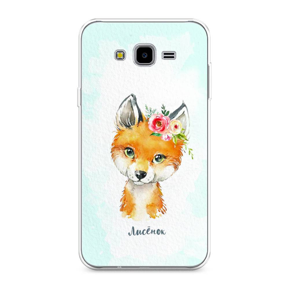 

Чехол на Samsung Galaxy J7 Neo "Мой лисёнок", Голубой;оранжевый, 25350-1