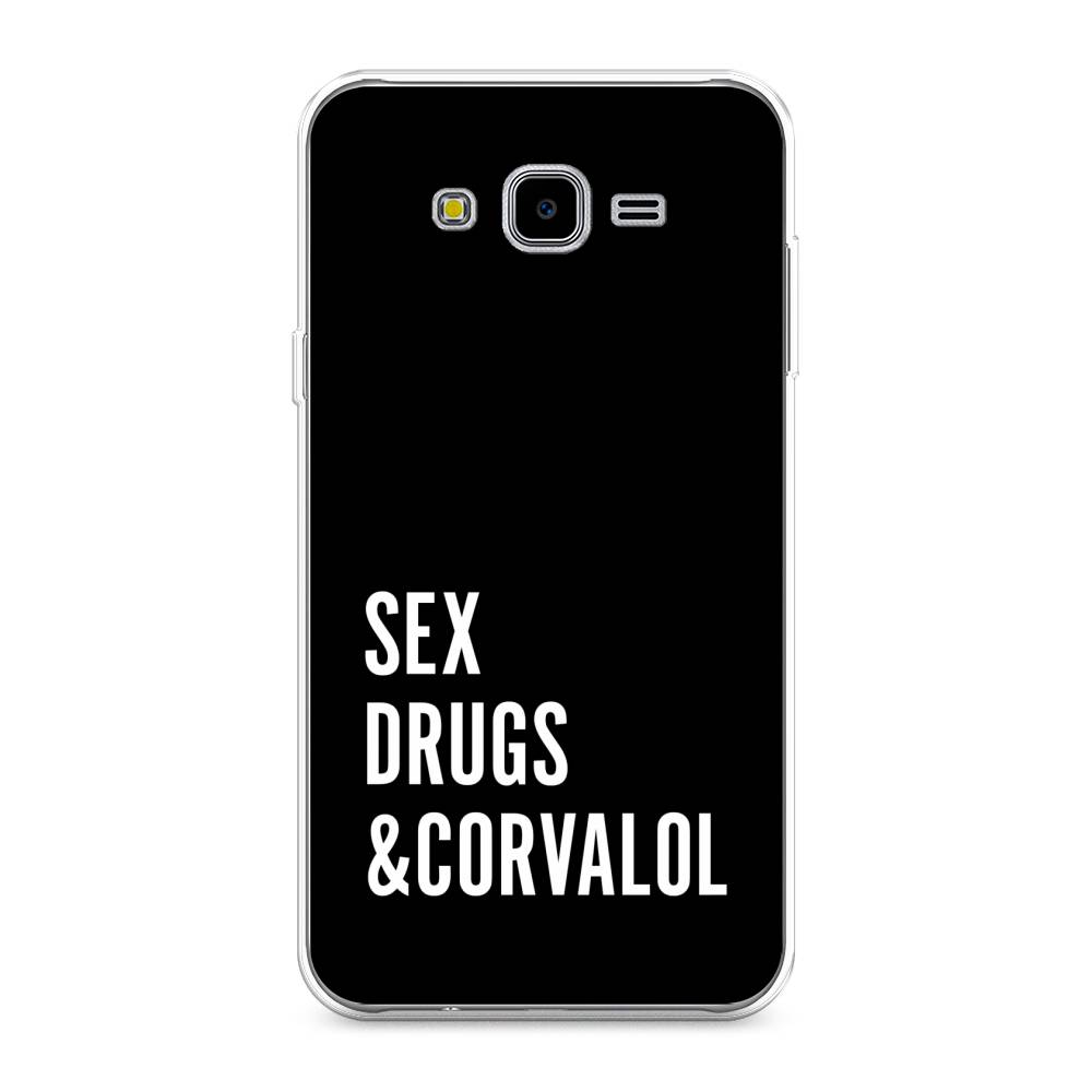 

Чехол на Samsung Galaxy J7 Neo "Corvalol", Черный;серый;белый, 25350-6