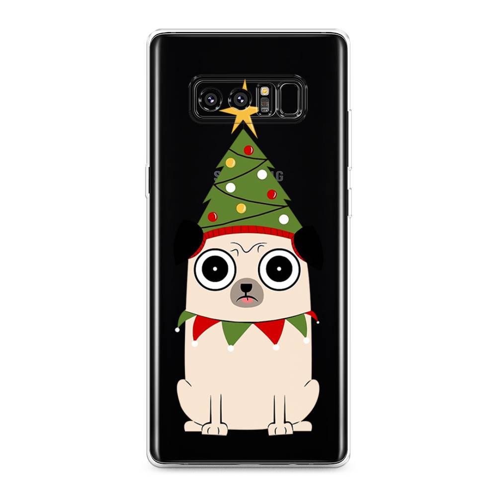 

Чехол на Samsung Galaxy Note 8 "Собачка с ёлочкой", Бежевый;красный;зеленый, 25250-1
