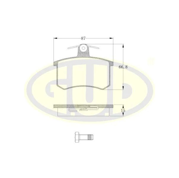 

Колодки зад audi 80/100/a4/a6/a8 -00. Fiat croma 1.6-2.5td 85-96 () GUD GBP013500