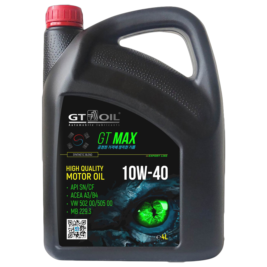 Моторное масло GT OIL синтетическое 10W40 SN/CF 4л