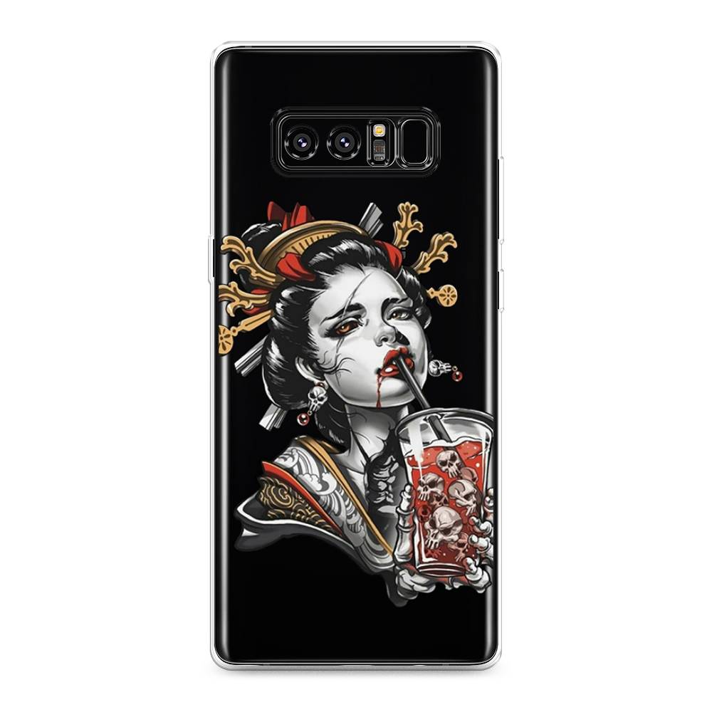 

Чехол на Samsung Galaxy Note 8 "Опасная гейша", Красный;черный;серый, 25250-4