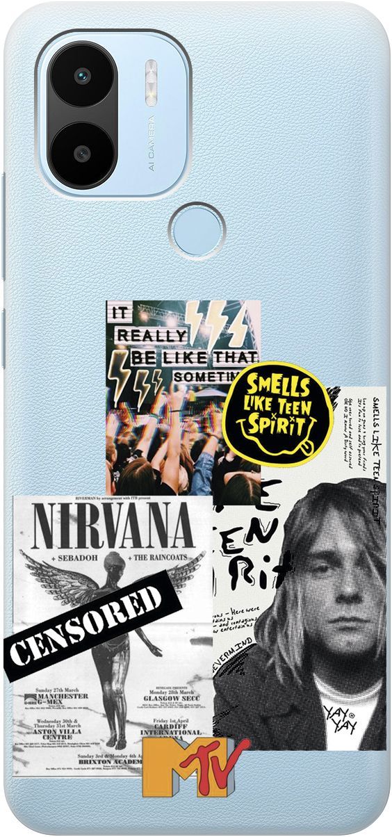 

Чехол на Xiaomi Redmi A1+ с 3D принтом "Nirvana" прозрачный, Прозрачный;белый, 158136