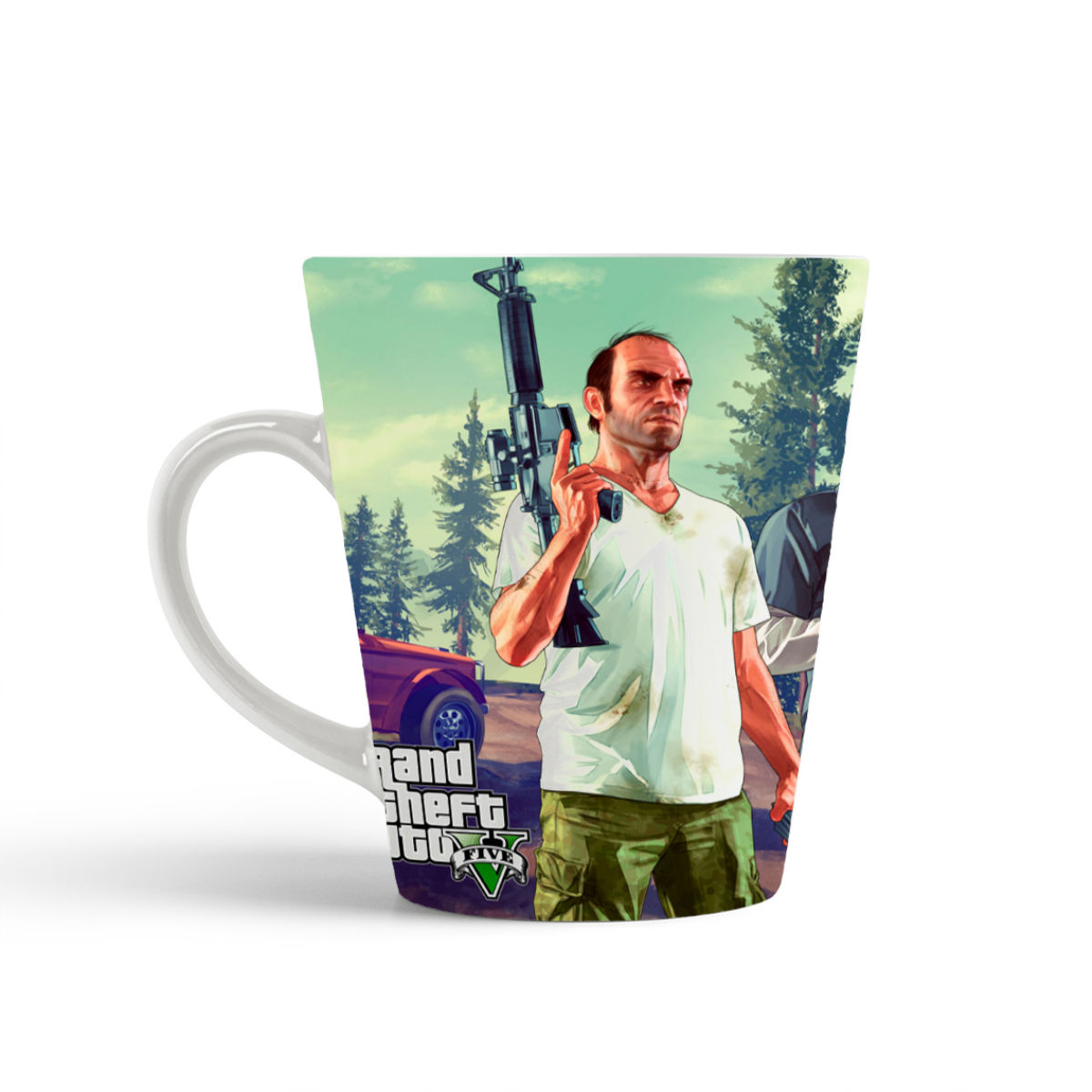 

Кружка-латте CoolPodarok Grand theft Auto GTA Гта (с биноклем)