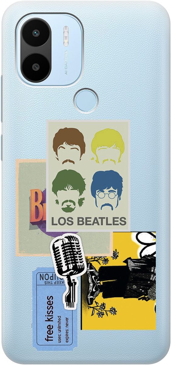 

Чехол на Xiaomi Redmi A1+ с 3D принтом "Beatles Stickers" прозрачный, Прозрачный;бежевый, 158136