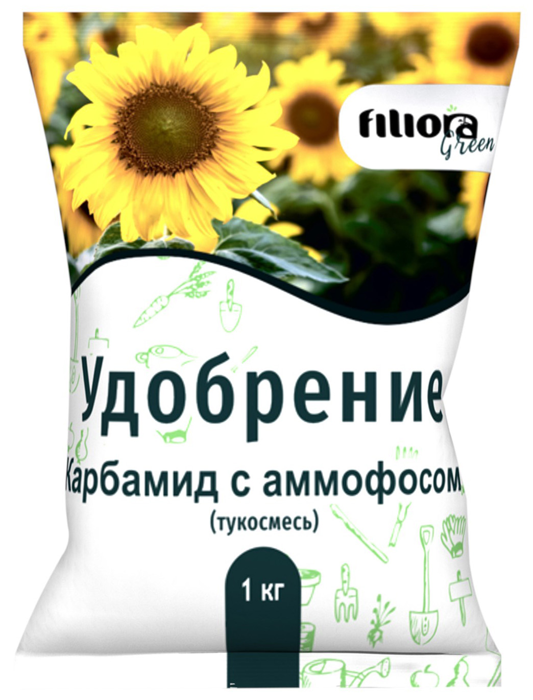 

Удобрение Торфяная поляна Filiora Green Карбамид-Аммофос для садовых растений 1 кг