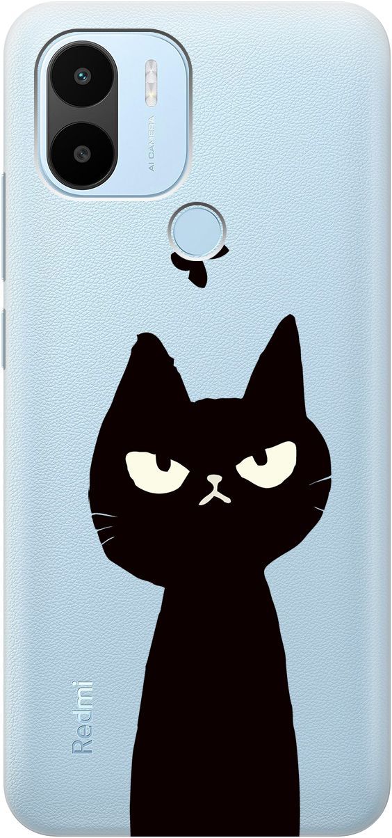 

Чехол на Xiaomi Redmi A1+ с 3D принтом "Disgruntled Cat" прозрачный, Прозрачный;черный, 158136