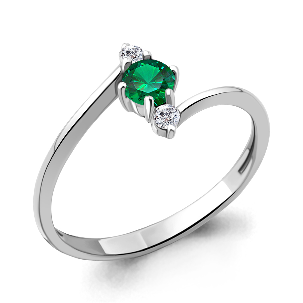 

Кольцо из серебра с фианитом Aquamarine Aquamarine 67336АГ_925_р р, 67336АГ_925_р