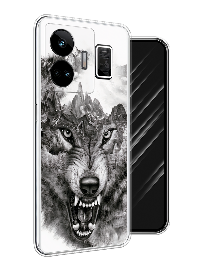 

Чехол Awog на Realme GT Neo 5 5G/GT 3 "Волк в горах", Серый;белый;бежевый, 2513750-1