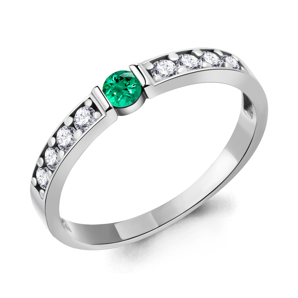 

Кольцо из серебра с фианитом Aquamarine Aquamarine 67332АГ_925_р р. 17,5, 67332АГ_925_р
