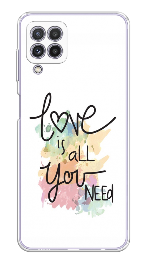 

Чехол на Samsung Galaxy A22/M22/M32 "Love is all you need", Белый;черный;зеленый, 2103450-1