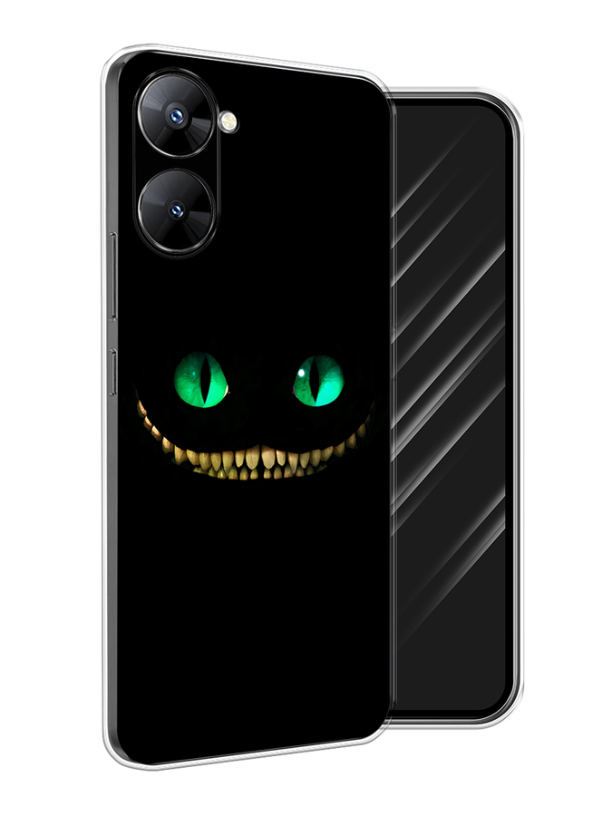 

Чехол Awog на Realme V30 5G/V30T 5G "Зеленоглазый чеширский кот", Черный, 2513550-1