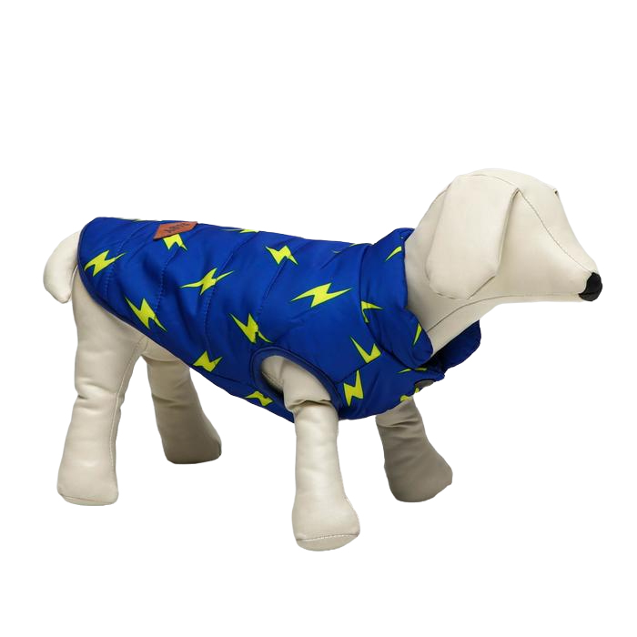 

Куртка для собак Молния, XXL (ДС 40 см, ОШ 35 см, ОГ 55 см), ярко-синяя