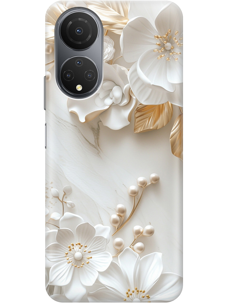 

Силиконовый чехол на Honor X7 с принтом "Бело-золотые цветы", Золотистый;белый;прозрачный, 768741723