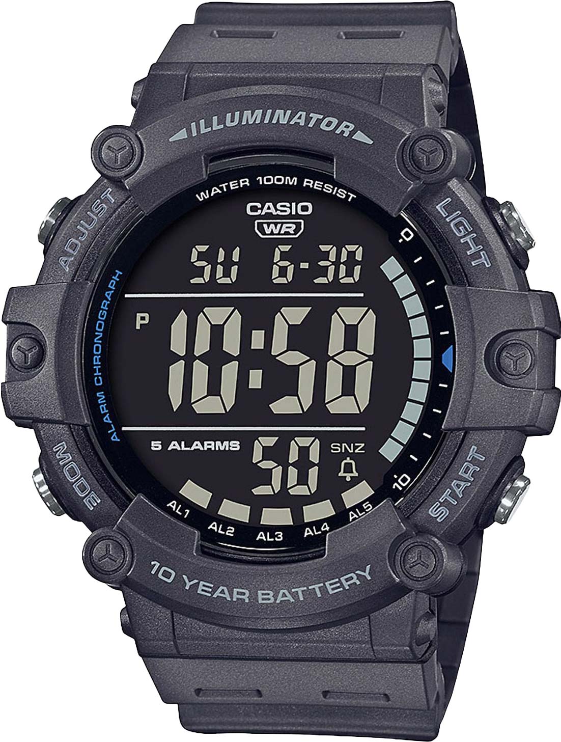 фото Наручные часы мужские casio ae-1500wh-8bvef серые