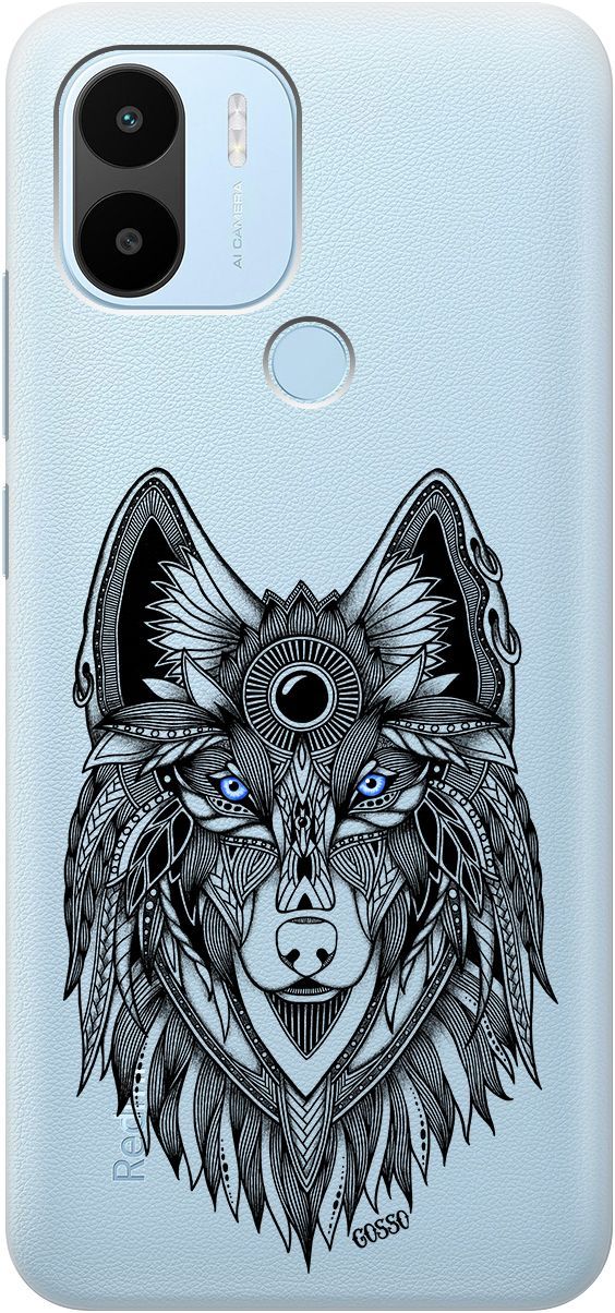 

Чехол на Xiaomi Redmi A1+ с 3D принтом "Grand Wolf" прозрачный, Прозрачный;голубой, 158135