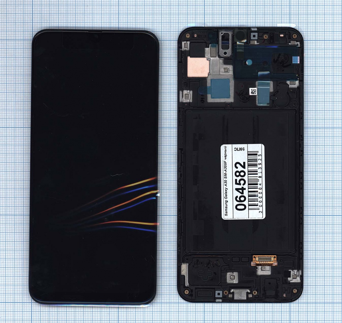 

Дисплей с тачскрином для Samsung Galaxy A30 SM-A305F черный с рамкой OLED, для Samsung Galaxy A30 SM-A305F